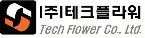 (주)테크플라워의 기업로고
