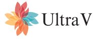 (주)울트라브이의 기업로고