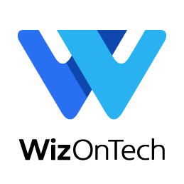 (주)위즈온텍의 기업로고
