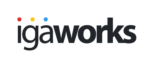 (주)아이지에이웍스의 기업로고