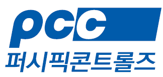 (주)퍼시픽콘트롤즈의 기업로고