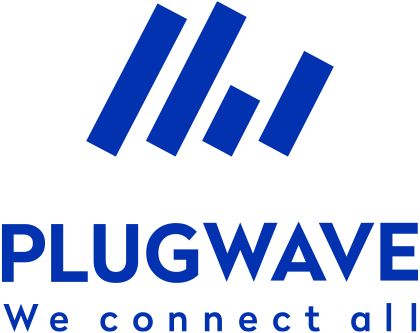 (주)플러그웨이브의 기업로고