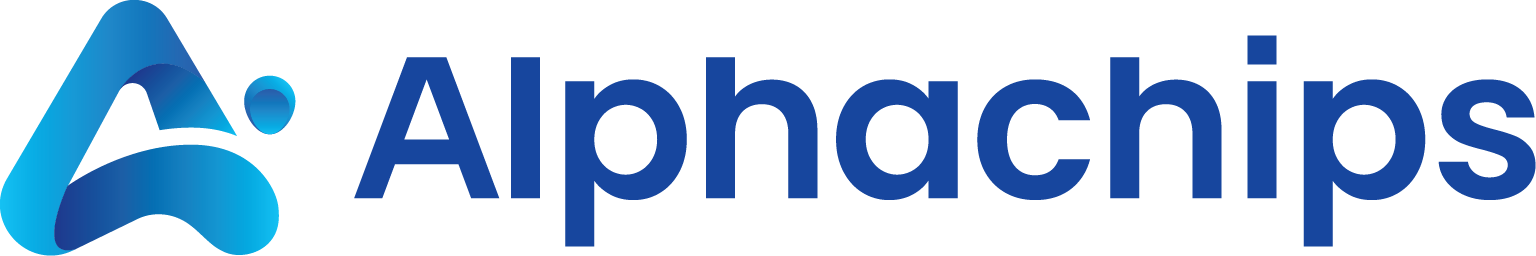 (주)알파칩스의 기업로고