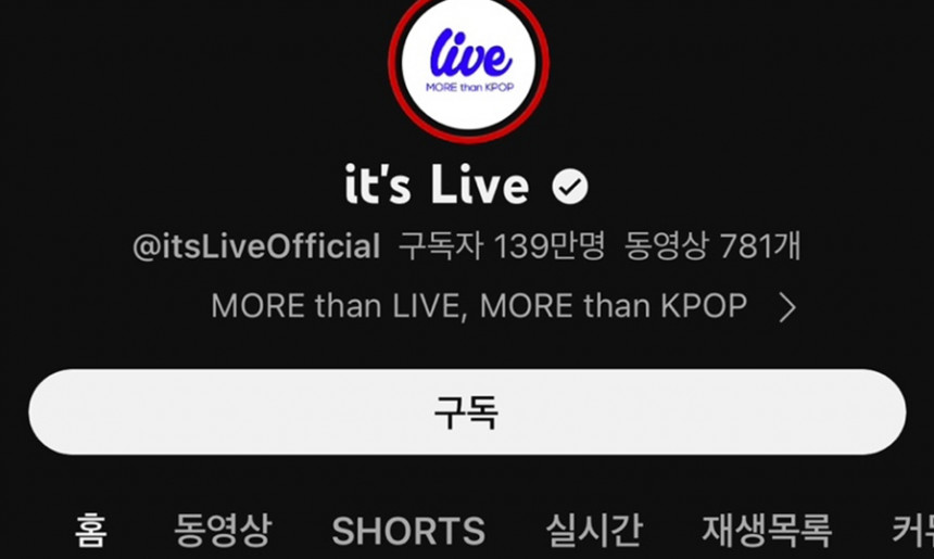 유튜브채널 잇츠라이브