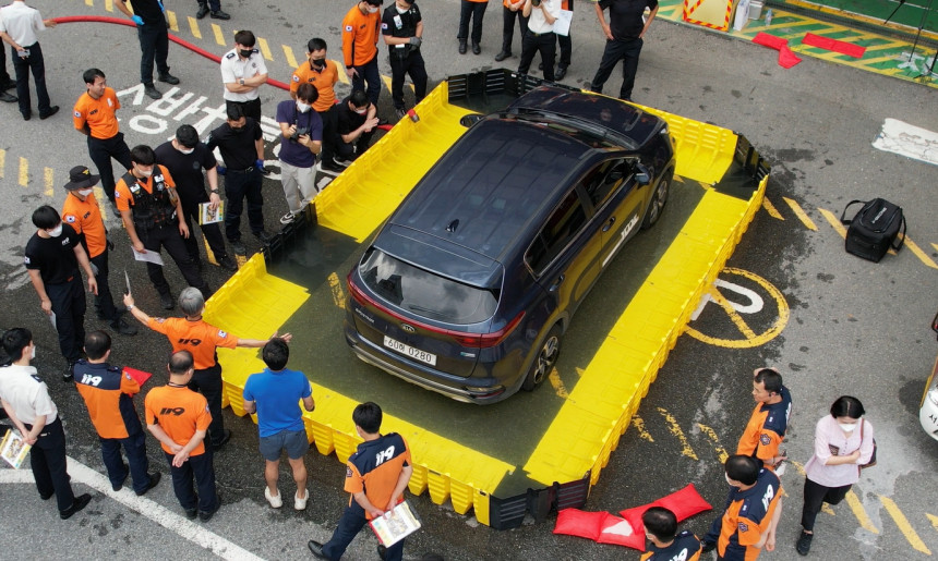 전기차 화재진압 침수조