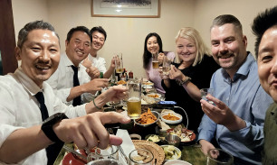 해외 바이어들, 팀원들 식사