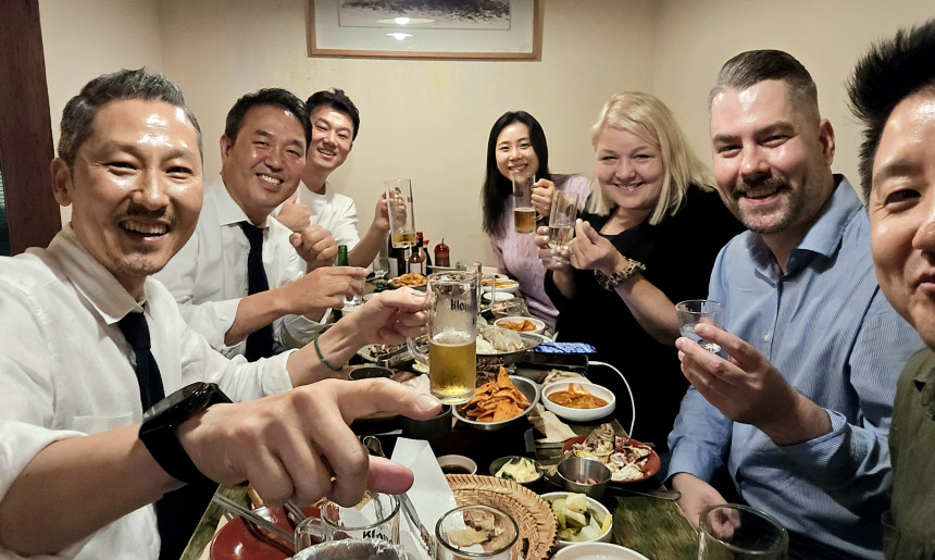 해외 바이어들, 팀원들 식사